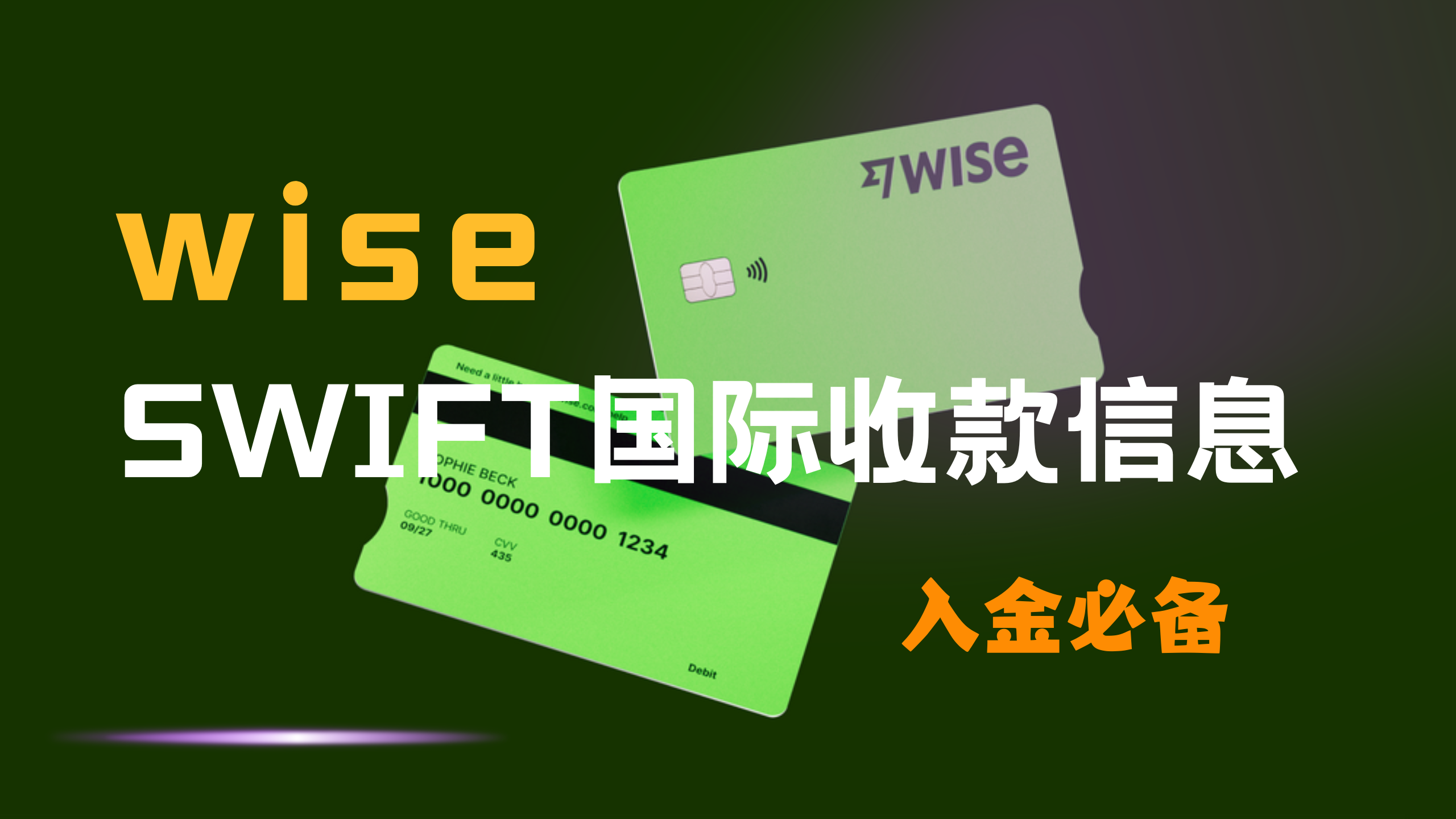 wise的SWIFT国际收款信息